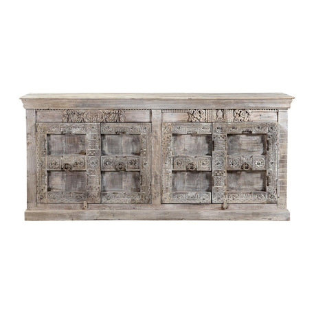 Alta Distressed Brown 4 Door Sideboard - Ornate Home