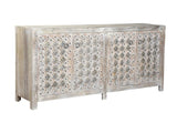 Alta Distressed Brown Carving Sideboard - Ornate Home