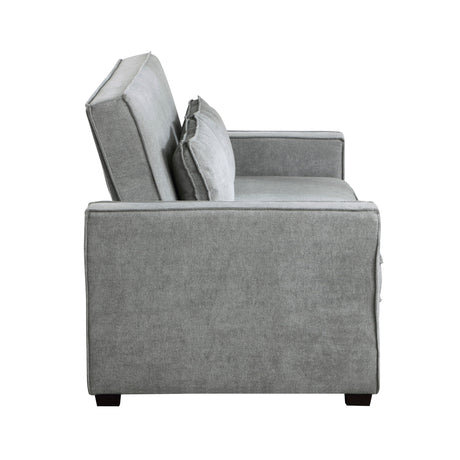 Alta Gray Studio Sofa with Pull-out Bed - Ornate Home