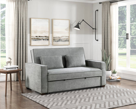 Alta Gray Studio Sofa with Pull-out Bed - Ornate Home