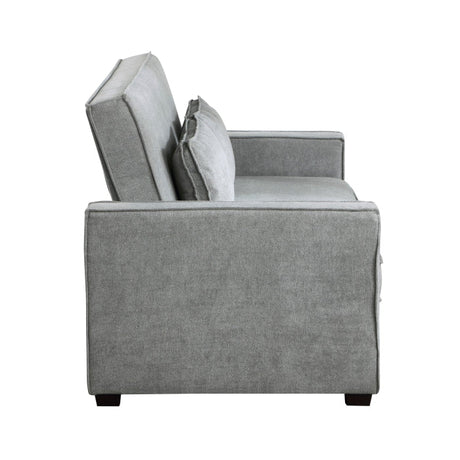 Alta Gray Studio Sofa with Pull-out Bed - Ornate Home