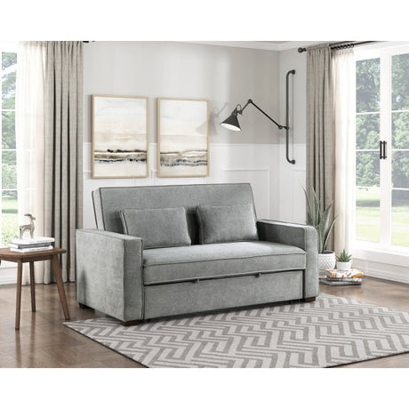 Alta Gray Studio Sofa with Pull-out Bed - Ornate Home