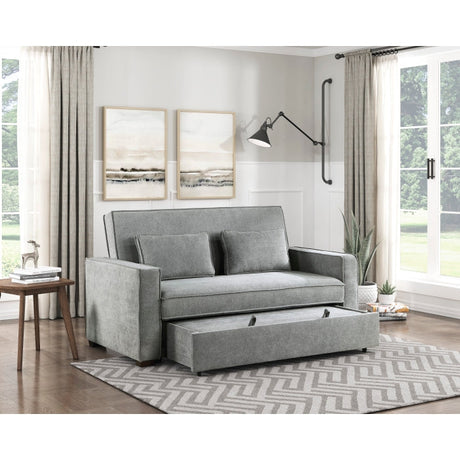 Alta Gray Studio Sofa with Pull-out Bed - Ornate Home