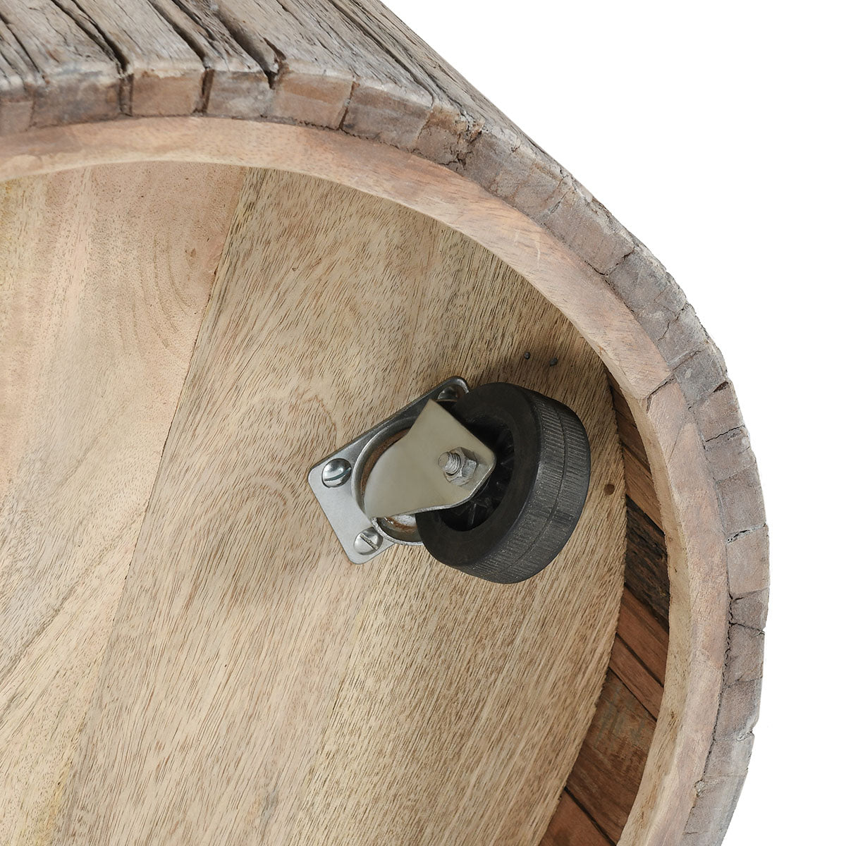 Alta Natural Wheel Round Coffee Table - Ornate Home