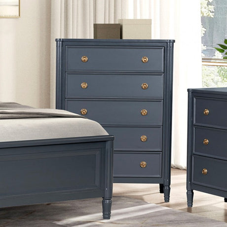 Altamira Malta Blue Queen 5 Piece Bedroom Set w/Chest (N2) - Ornate Home
