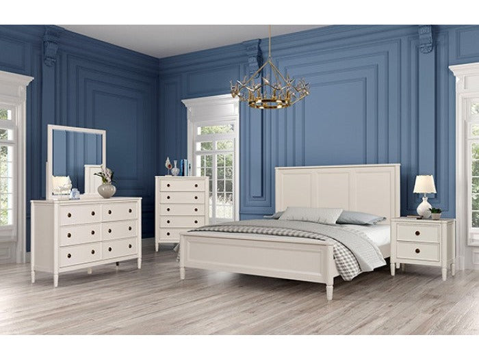 Altamira White Queen 5 Piece Bedroom Set w/2 Nightstands - Ornate Home