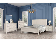 Altamira White Queen 5 Piece Bedroom Set w/2 Nightstands - Ornate Home