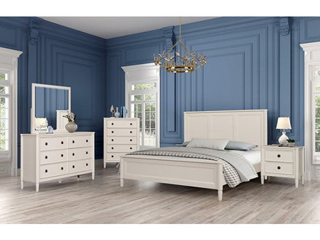 Altamira White Queen 5 Piece Bedroom Set w/2 Nightstands - Ornate Home