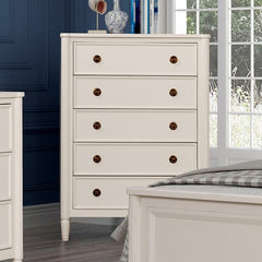 Altamira White Queen 5 Piece Bedroom Set w/Chest - Ornate Home