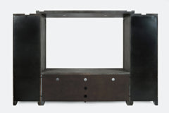 Altamonte Brushed Grey Entertainment Wall - Ornate Home