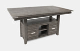 Altamonte Brushed Grey High/Low Dining Table w/ 2 Uph Stools, 4 Ladderback Stools - Ornate Home