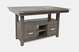 Altamonte Brushed Grey High/Low Dining Table w/ 4 Chairs - Ornate Home