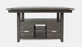 Altamonte Brushed Grey High/Low Dining Table w/ 6 Uph Stools - Ornate Home