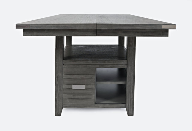 Altamonte Brushed Grey High/Low Sq. Counter Table - Ornate Home