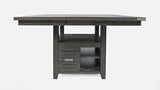 Altamonte Brushed Grey High/Low Sq. Counter Table - Ornate Home