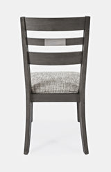 Altamonte Brushed Grey Ladderback Chair (Set of 2) - Ornate Home