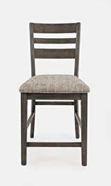 Altamonte Brushed Grey Ladderback Counter Stool (Set of 2) - Ornate Home