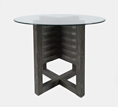 Altamonte Brushed Grey Round Counter Dining Table - Ornate Home