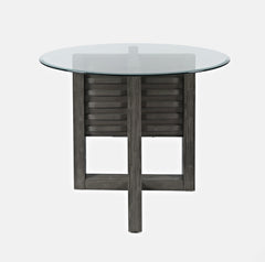 Altamonte Brushed Grey Round Counter Dining Table - Ornate Home