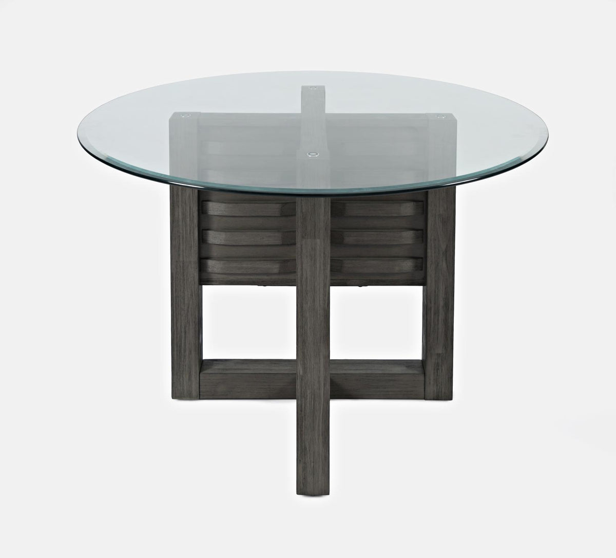 Altamonte Brushed Grey Round Dining Table w/ 4 Chairs - Ornate Home