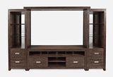 Altamonte Brushed Walnut Entertainment Wall - Ornate Home