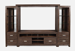 Altamonte Brushed Walnut Entertainment Wall - Ornate Home