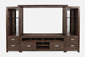 Altamonte Brushed Walnut Entertainment Wall - Ornate Home