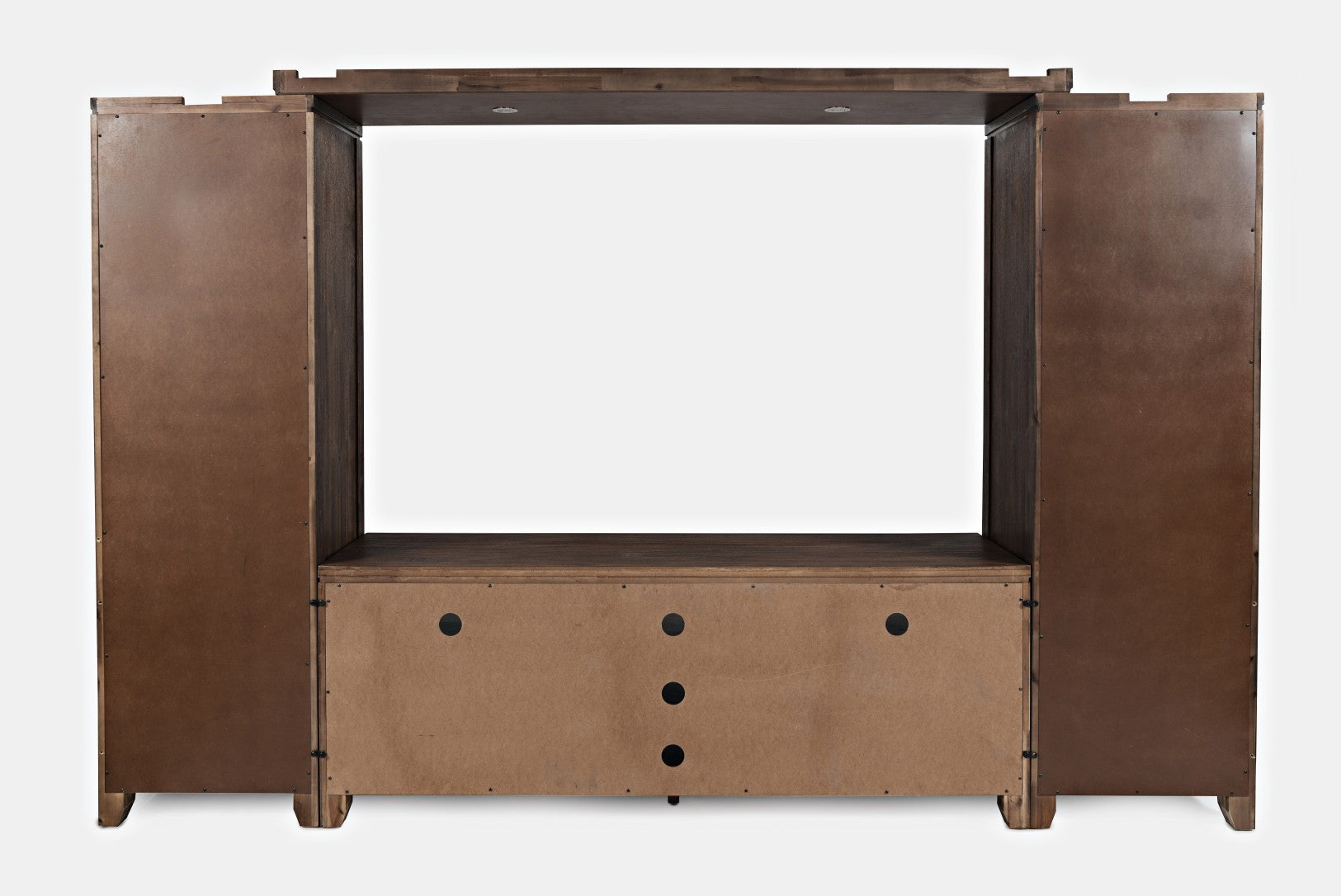 Altamonte Brushed Walnut Entertainment Wall - Ornate Home
