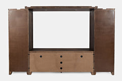 Altamonte Brushed Walnut Entertainment Wall - Ornate Home