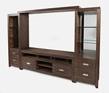 Altamonte Brushed Walnut Entertainment Wall - Ornate Home