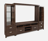 Altamonte Brushed Walnut Entertainment Wall - Ornate Home