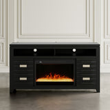 Altamonte Dark Charcoal 60 Fireplace w/ Crystal Display - Ornate Home