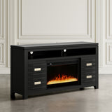Altamonte Dark Charcoal 60 Fireplace w/ Crystal Display - Ornate Home
