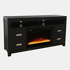 Altamonte Dark Charcoal 60 Fireplace w/ Crystal Display - Ornate Home