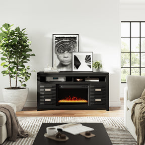 Altamonte Dark Charcoal 60 Fireplace with Crystal Display - Ornate Home