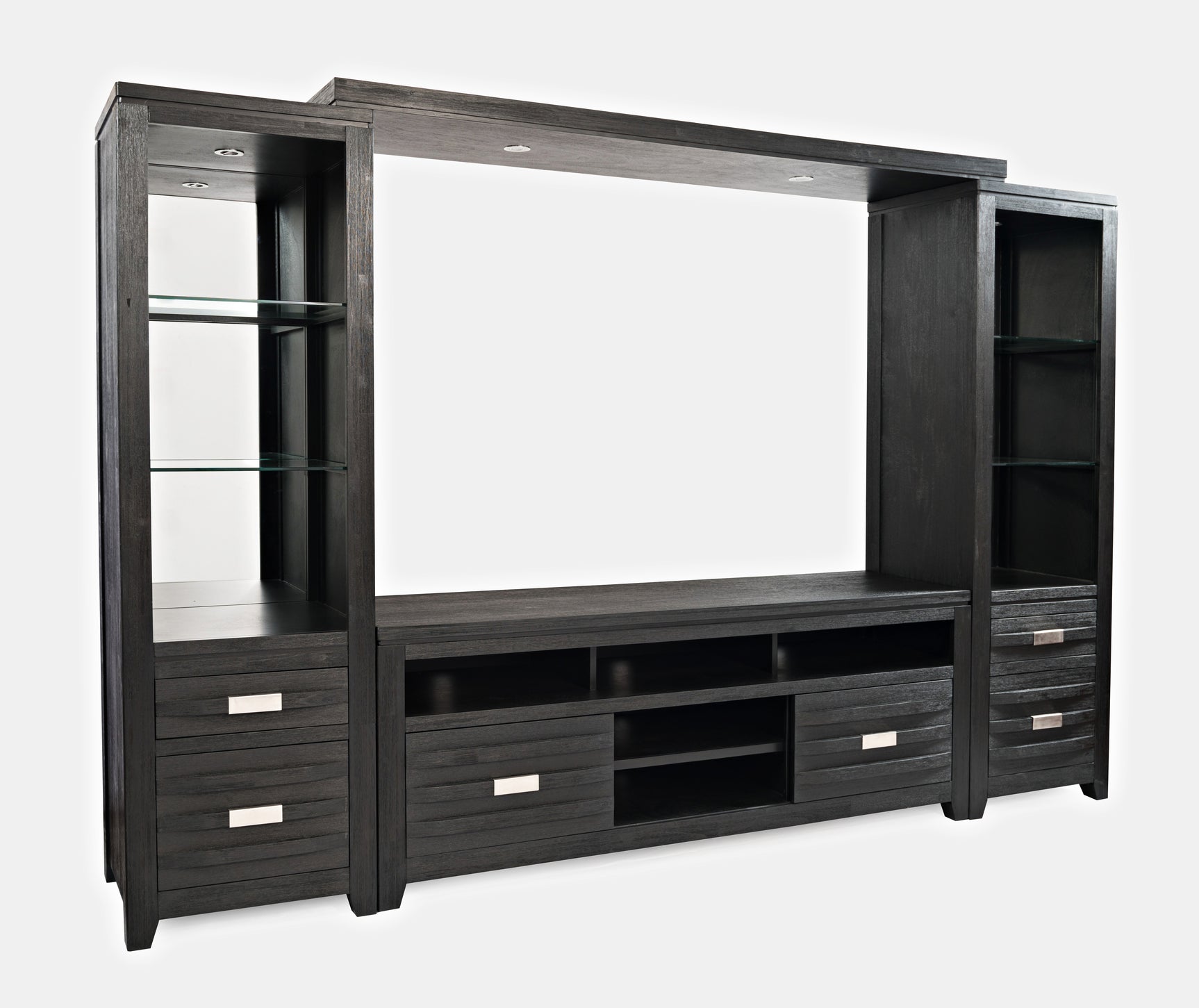 Altamonte Dark Charcoal Entertainment Wall - Ornate Home