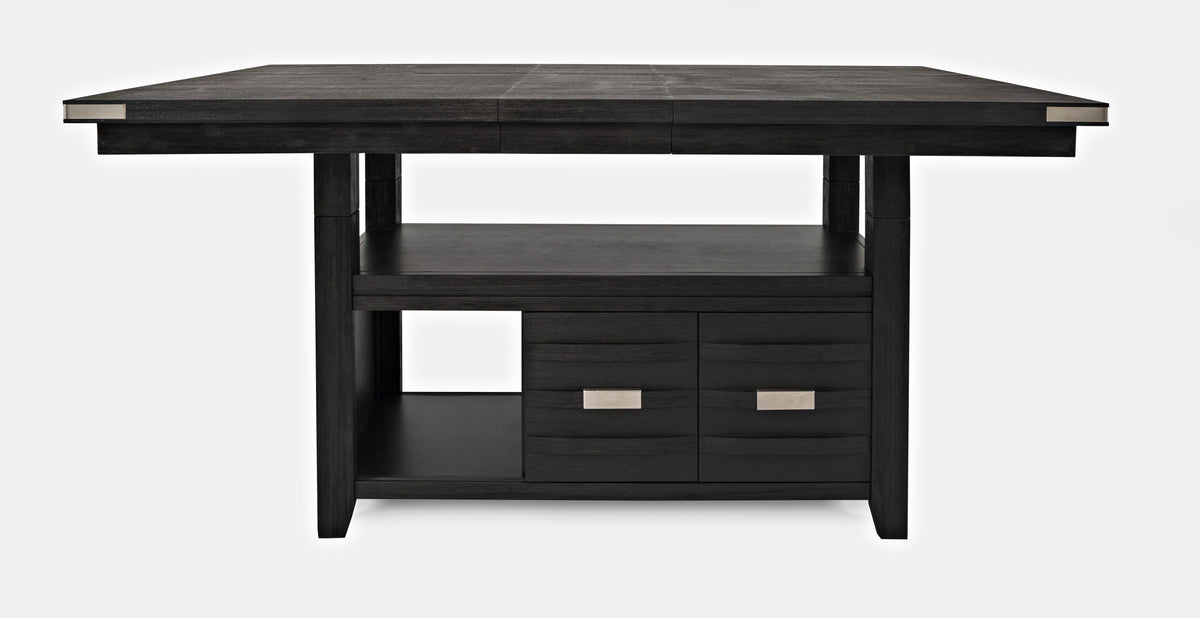 Altamonte Dark Charcoal High/Low Rect. Counter Dining Table w/ 4 Uph Stools - Ornate Home