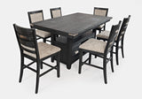 Altamonte Dark Charcoal High/Low Rect. Counter Dining Table w/ 4 Uph Stools - Ornate Home