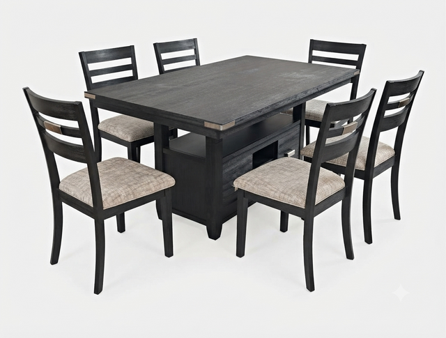 Altamonte Dark Charcoal High/Low Rect. Dining Dining Table w/ 4 Chairs - Ornate Home