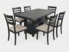 Altamonte Dark Charcoal High/Low Rect. Dining Dining Table w/ 4 Chairs - Ornate Home