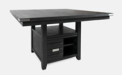 Altamonte Dark Charcoal High/Low Sq. Counter Dining Table w/ 4 Uph Stools - Ornate Home