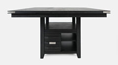Altamonte Dark Charcoal High/Low Sq. Counter Dining Table w/ 6 Uph Stools - Ornate Home