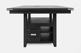 Altamonte Dark Charcoal High/Low Sq. Counter Table - Ornate Home