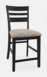 Altamonte Dark Charcoal Ladderback Stool (Set of 2) - Ornate Home