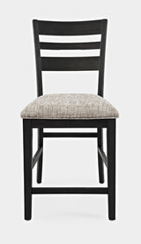 Altamonte Dark Charcoal Ladderback Stool (Set of 2) - Ornate Home