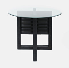 Altamonte Dark Charcoal Round Counter Dining Table - Ornate Home