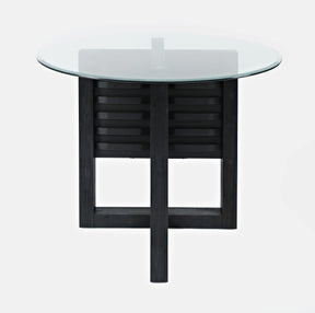 Altamonte Dark Charcoal Round Counter Dining Table - Ornate Home