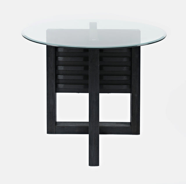 Altamonte Dark Charcoal Round Counter Dining Table - Ornate Home