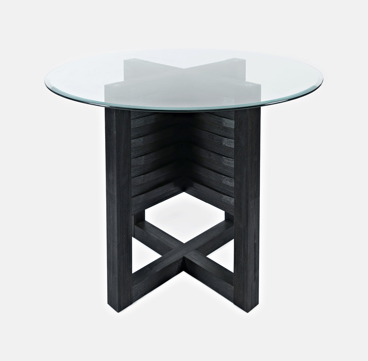Altamonte Dark Charcoal Round Counter Dining Table - Ornate Home