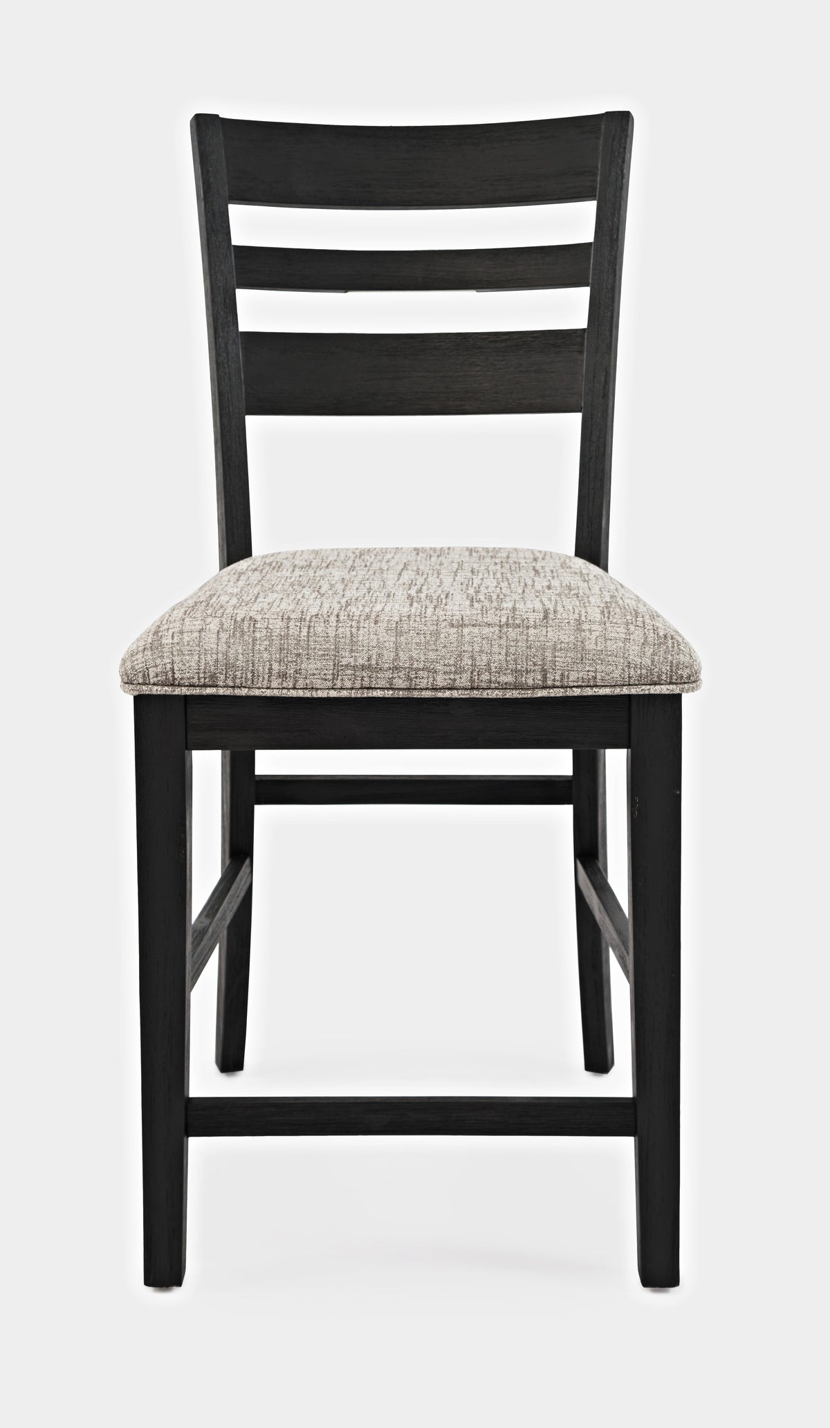 Altamonte Dark Charcoal Round Counter Dining Table w/ 4 Ladderback Stools - Ornate Home